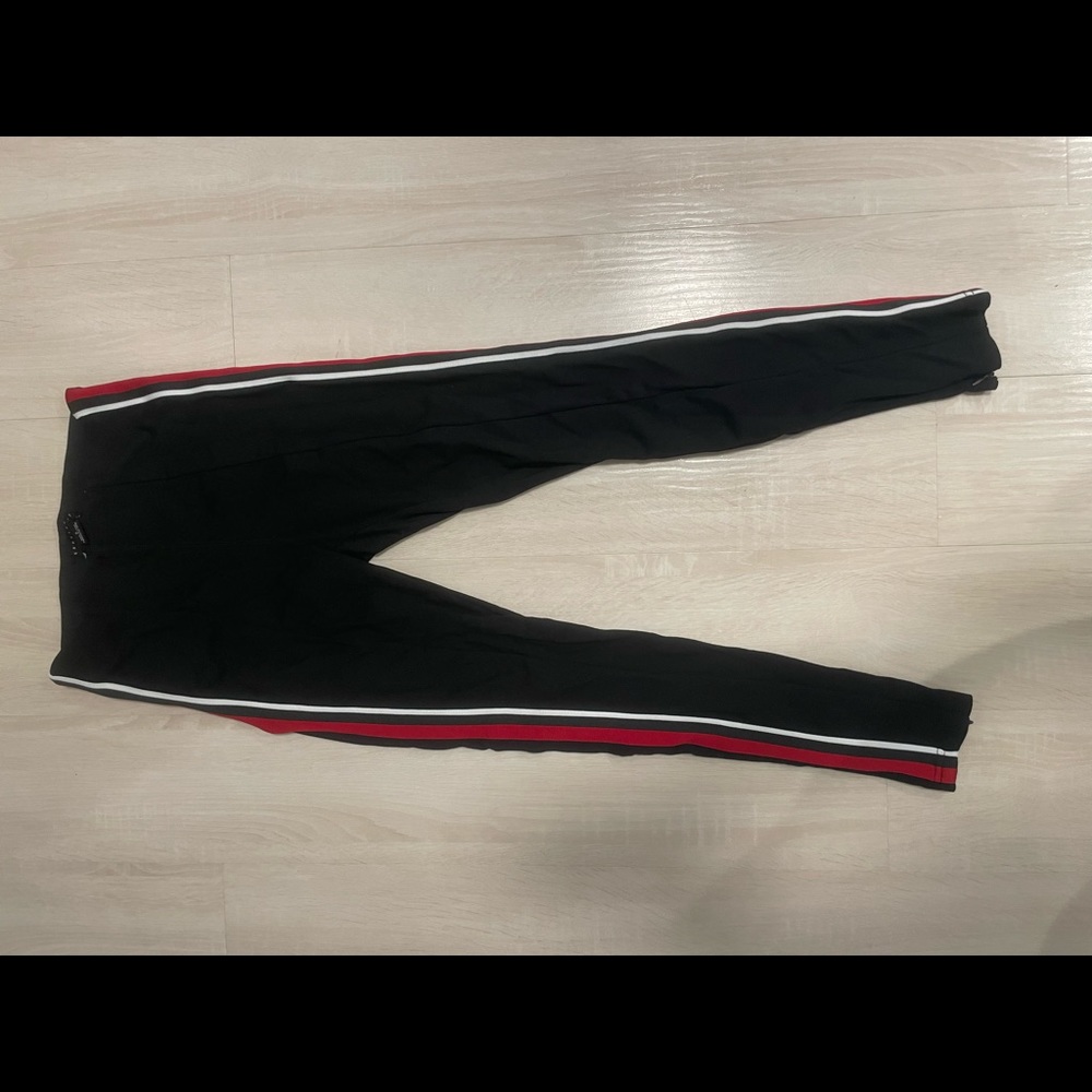 Sanctuary Small ankle zip pants/leggings, red stripe